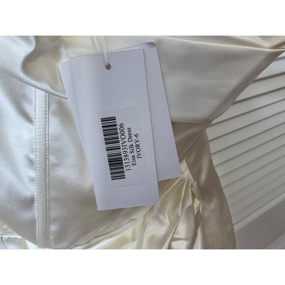 Reformation Else Ivory Silk Wedding Dress Size 6 - Picture 6 of 9